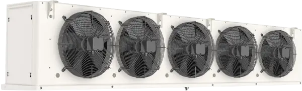 5 fans wall type evaporators