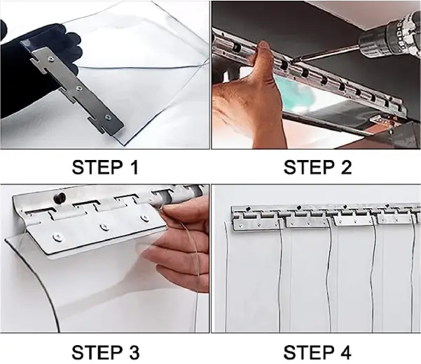 soğuk oda PVC şerit perde montajı